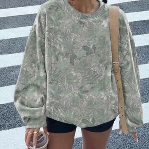 Green and Gray Camouflage Sweatshirt